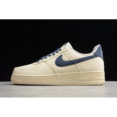 Nike Air Force 1 '07 Bej Rengi / Koyu Mavi Kaykay Ayakkabı Türkiye - OH30CNXN